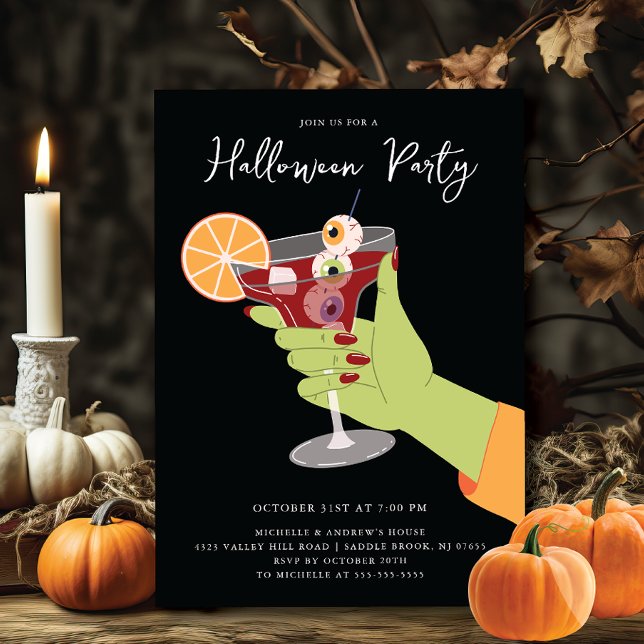 Invitation Bewitching Bash Halloween Cocktails (Créateur téléchargé)