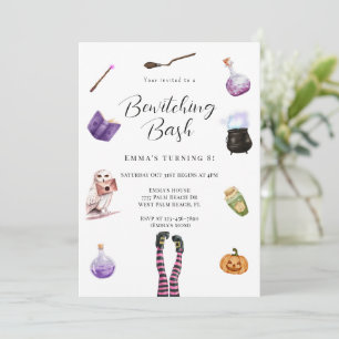 Invitation Bewitching Bash Halloween Witch Party