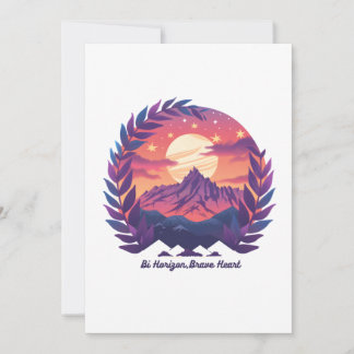 Invitation Bi Horizon Brave Heart LGBTQ Camping | Bisexual 