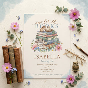 Invitation Bibliothèque de livres d'histoires One For The Boo
