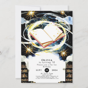 Invitation Bibliothèque Whimsical Kids Storybook Anniversaire