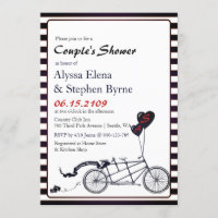 Bicyclette en tandem douce douche de couple modern