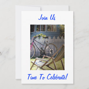 INVITATION BICYCLETTE/PICKET FENCE "VENEZ NOUS REJOINDRE" INV