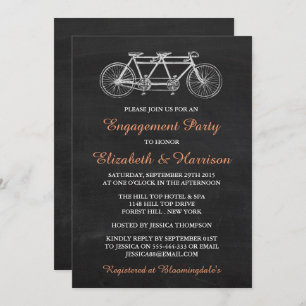 Invitation Bicyclette Tandem Sur Le Chalkboard Enmanagement P