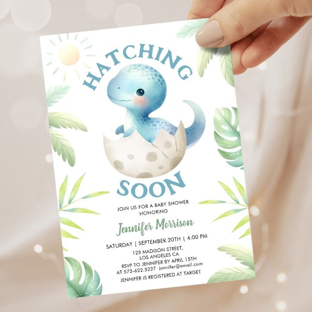 Invitation Bientôt à l'éclosion ! Cadeau de naissance de garç (Créateur téléchargé)