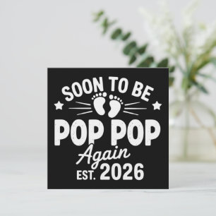 Invitation Bientôt de nouveau Pop Pop en 2026 Grossesse