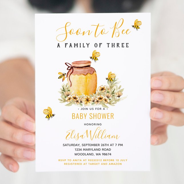 Invitation Bientôt être une famille de 3 Baby showers (Créateur téléchargé)