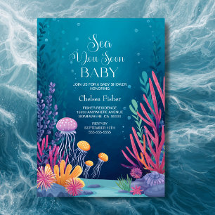 Invitation Bientôt sous l'océan Baby Shower
