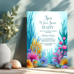 Invitation Bientôt sous l'océan Baby Shower