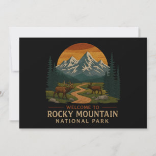 Invitation Bienvenue à la Broderie Rocky Mountain National US