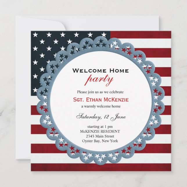 Invitation Bienvenue à la maison (Devant)