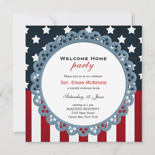 Invitation Bienvenue à la maison (Devant)