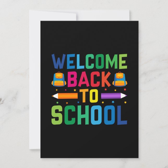 Invitation Bienvenue À L'École (Devant)