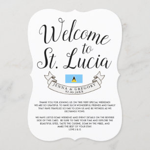 Invitation Bienvenue à Sainte-Lucie   Destination Faveur Mari