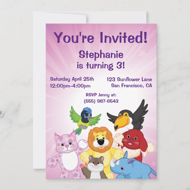 Invitation Bienvenue à Webkinz ! (Devant)