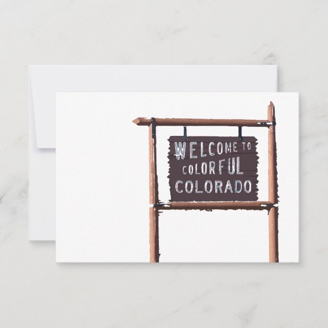 Invitation bienvenue au colorado coloré (Devant)