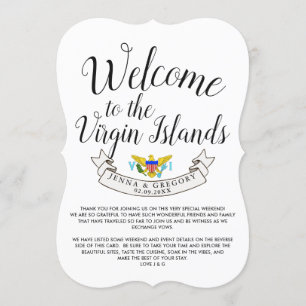 Invitation Bienvenue dans les îles Vierges Mariage de destin