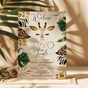 Invitation Bienvenue deux ans de la Jungle 2e anniversaire