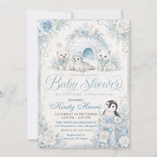 Invitation Bienvenue Petit(e) Tout(e) Petit(e) Baby Shower d'