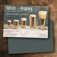 Bière Aquarelle Rustique Bière Copains Anniversair