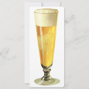 Invitation Biére blonde pression vintage, enterrement de vie 