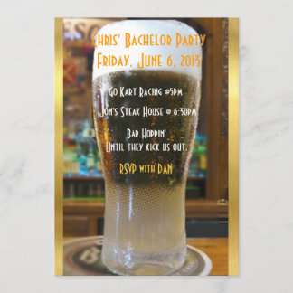 Invitation Bière moi Bachelor party