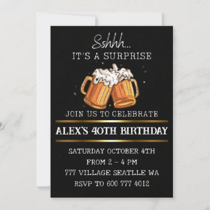 Invitation Bière Surprise Anniversaire