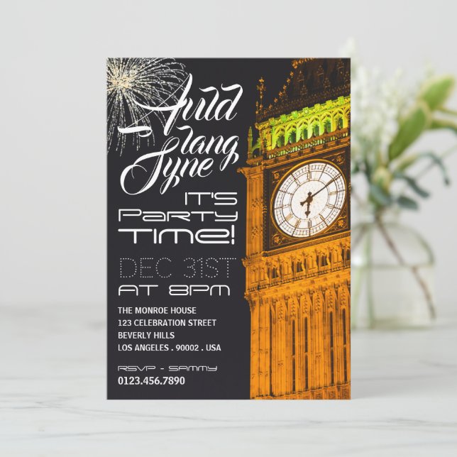 Invitation Big Ben à Londres, fête de la Saint-Sylvestre (Debout devant)