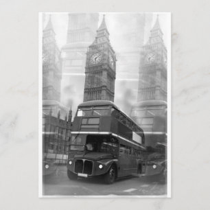 Invitation Big Ben & London Red Bus