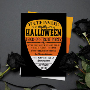 Invitation Big Candy Corn Halloween Party