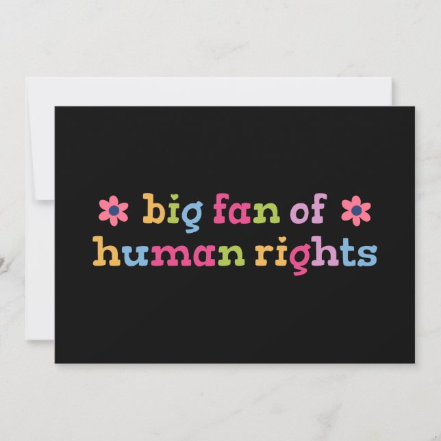 Invitation Big fan of human rights (Devant)
