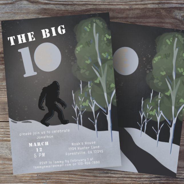 Invitation Big Foot Wild Adventure 10e anniversaire (Créateur téléchargé)