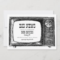 Big News Vintage Retro TV Western Anniversaire Par