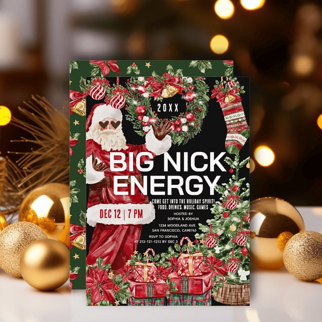 Invitation Big Nick Energy Père Noël Noël (Créateur téléchargé)