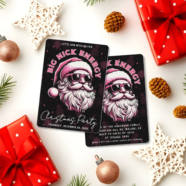 Invitation Big Nick Energy Santa Funny Christmas Xmas Holiday (Créateur téléchargé)