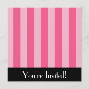 Invitation Big Pink Stripes