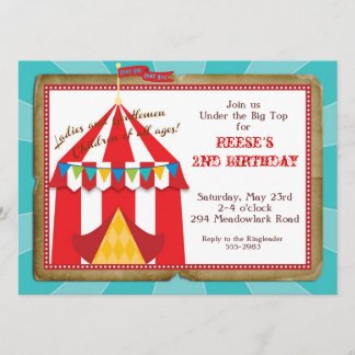 Invitation Big Top Circus