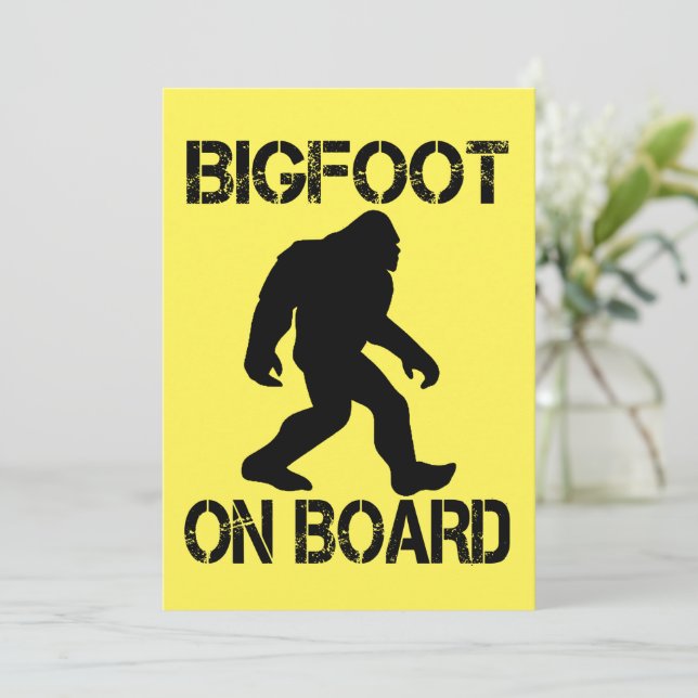 Invitation Bigfoot à bord Funny Bigfoot (Debout devant)