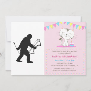 Invitation Bigfoot Archer silhouette