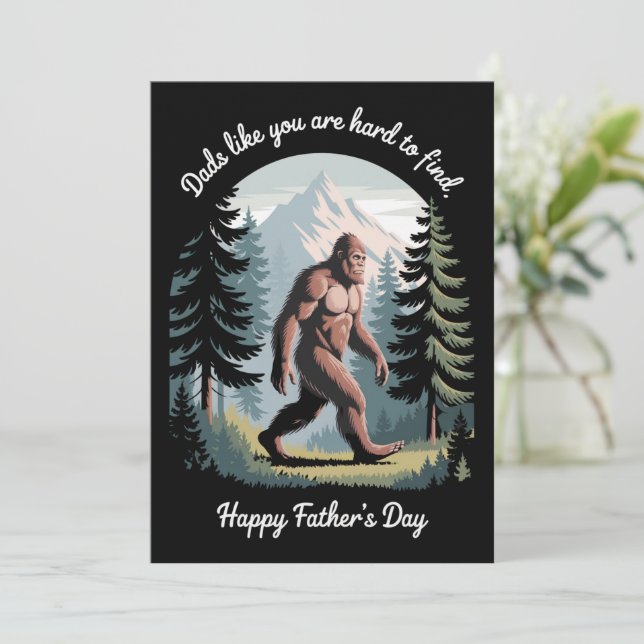Invitation Bigfoot Fête des pères Sasquatch Drôle Papa (Debout devant)