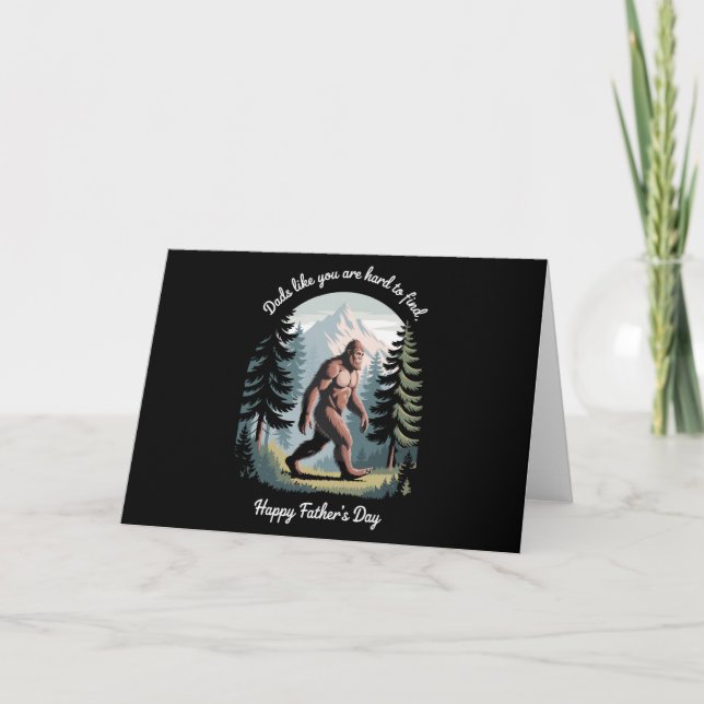 Invitation Bigfoot Fête des pères Sasquatch Drôle Papa (Devant)