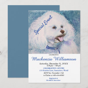 INVITATION BIJON FRISE PUPPY SOUHAITE UN JOLI ANNIVERSAIRE