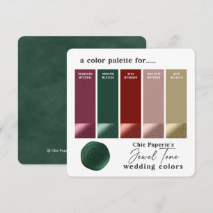 Invitation Bijou tonique Nuancier Mariage palette de couleurs