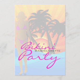 Invitation Bikini Beach Bachelorette Party