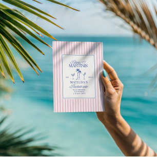 Invitation Bikinis et martinis Élégant enterrement de vie de