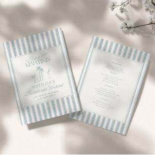 Invitation Bikinis et martinis Élégante bachelorette vintage