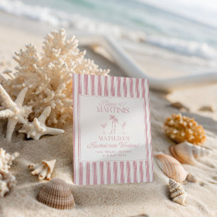 Invitation Bikinis et martinis Élégante bachelorette vintage