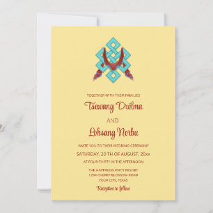 Invitation BILINGUE Type De Bonheur   Mariage tibétain