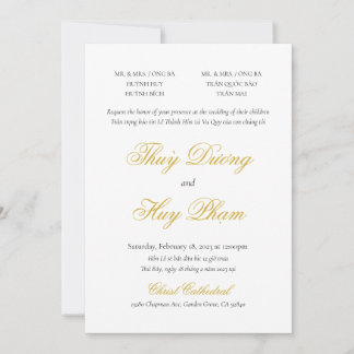 Invitation bilingue vietnamienne en script