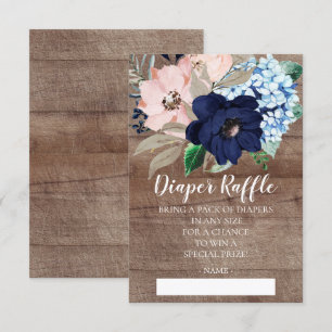 Invitation Billet Baby shower bleu et bleu marine Refroidisse